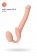 Телесный безремневой страпон Silicone Bendable Strap-On S - Strap-on-me - купить с доставкой в Москве