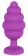 Фиолетовая анальная пробка Regular Ribbed Diamond Heart Plug - 7 см. - Shots Media BV - купить с доставкой в Москве