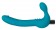 Бирюзовый безремневой страпон Luna Strapless Silicone Dildo - 22,86 см. - Blush Novelties - купить с доставкой в Москве