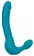 Бирюзовый безремневой страпон Luna Strapless Silicone Dildo - 22,86 см. - Blush Novelties - купить с доставкой в Москве