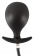 Черная анальная втулка с грушей для накачивания - 8 см. - Orion