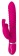 Ярко-розовый вибратор 10-SPEED MAGIC BUNNY со стимулятором клитора - 22 см. - Dream Toys