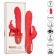Красный вибромассажер-кролик с функцией нагрева Heated Silicone Ultra-Soft Rabbit - 21,5 см. - California Exotic Novelties