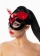Черно-красная лакированная маска кошки с ушками - Джага-Джага - купить с доставкой в Москве