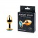Золотистая анальная пробка с голубым стразом - 7,2 см. - Anal Jewelry Plug - купить с доставкой в Москве