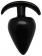 Черная коническая анальная пробка с ограничителем - 9,5 см. - Eroticon