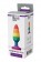 Разноцветная анальная втулка RAINBOW ANAL PLUG MEDIUM - 14 см. - Dream Toys