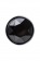 Серебристая гладкая коническая анальная пробка с черным кристаллом - 7 см. - Штучки-дрючки - купить с доставкой в Москве