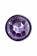 Серебристая гладкая коническая анальная пробка с фиолетовым кристаллом - 7 см. - Штучки-дрючки - купить с доставкой в Москве