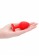 Красная анальная пробка с прозрачным стразом Large Ribbed Diamond Heart Plug - 8 см. - Shots Media BV - купить с доставкой в Москве