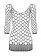 Оригинальное сетчатое платье с длинным рукавом - Obsessive купить с доставкой