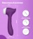 Фиолетовый клиторальный стимулятор Joy с функцией вибратора - 18,9 см. - САТИСФАКЕР