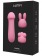 Нежно-розовый мини-вибратор Nana с 3 насадками - 10,6 см. - Winyi
