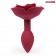 Красная гладкая анальная втулка-роза - Bior toys - купить с доставкой в Москве