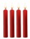Набор из 4 красных восковых свечей Teasing Wax Candles - Shots Media BV - купить с доставкой в Москве