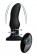 Черная вибропробка Model M Curved Rimming Plug with Remote - 15 см. - XR Brands