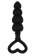 Черный анальный массажер Beaded Luv Probe - 15,6 см. - Chisa