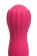 Розовый силиконовый вибратор с бутоном-головкой - 18 см. - 4sexdreaM