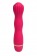 Розовый силиконовый вибратор с бутоном-головкой - 18 см. - 4sexdreaM