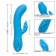 Голубой вибромассажер Insatiable G Inflatable G-Bunny с функцией расширения - 21 см. - California Exotic Novelties