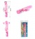 Розовый вибромассажёр с пупырышками, вращением и клиторальной стимуляцией - 22,3 см. - Baile