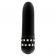 Чёрный вибратор Diamond Black Petit с кристаллами - 11,5 см. - Toy Joy