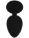 Черная анальная пробка с радужным кристаллом - 7,3 см. - Eroticon - купить с доставкой в Москве