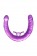 Фиолетовый двухсторонний фаллоимитатор с вибропулей - 35 см. - Toyfa Basic