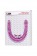 Фиолетовый двухсторонний фаллоимитатор с вибропулей - 35 см. - Toyfa Basic