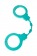 Аквамариновые силиконовые наручники - Штучки-дрючки - купить с доставкой в Москве