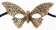 Золотистая женская карнавальная маска в форме бабочки - Джага-Джага купить с доставкой
