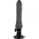 Черный вибромассажер на мощной присоске Basecock Realistic Vibrator Remote Control - 19,5 см. - DreamLove