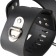 Черные гладкие наручники с металлическими вставками - Erozon - купить с доставкой в Москве