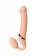 Телесный безремневой вибрострапон Vibrating Bendable Strap-On L - Strap-on-me - купить с доставкой в Москве