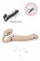 Телесный безремневой вибрострапон Vibrating Bendable Strap-On L - Strap-on-me - купить с доставкой в Москве