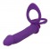 Фиолетовая вибронасадка для двойного проникновения с 2 эрекционными кольцами - 12,7 см. - OYO - купить с доставкой в Москве