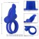Синее перезаряжаемое эрекционное кольцо Silicone Rechargeable Dual Pleaser Enhancer - California Exotic Novelties - в Москве купить с доставкой