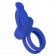 Синее перезаряжаемое эрекционное кольцо Silicone Rechargeable Dual Pleaser Enhancer - California Exotic Novelties - в Москве купить с доставкой
