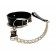 Черный ошейник с поводком из эко-кожи - БДСМ Арсенал - купить с доставкой в Москве Черный ошейник с поводком из эко-кожи - БДСМ Арсенал - купить с доставкой в Москве