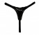 Черные лаковые трусики-стринги с бантиком - БДСМ Арсенал купить с доставкой