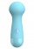 Голубой вибромассажер CARA SMALL WAND BLUE - 14 см. - Toy Joy