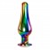 Радужная металлическая пробка Rainbow Metal Plug Large - 12,9 см. - Evolved