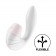 Белый вибратор с вакуумным стимулятором Supernova - 16,9 см. - Satisfyer