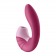 Малиновый вибратор с вакуумным стимулятором Supernova - 16,9 см. - Satisfyer