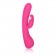 Розовый вибромассажер Impress Rabbit со стимуляцией клитора - 18 см. - California Exotic Novelties