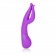 Фиолетовый вибромассажер Impress Dual Kiss со стимуляцией клитора - 15 см. - California Exotic Novelties