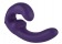 Фиолетовый страпон с вибрацией Sharevibe - 22 см. - Fun Factory - купить с доставкой в Москве