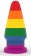 Радужный анальный плаг 6 Prider Anal Plug - 15 см. - Lovetoy