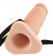 Телесный реалистичный фаллоимитатор с полостью Silicone Hollow Extension - 20 см. - Pipedream - купить с доставкой в Москве