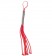 Красная резиновая плеть с 8 хлыстами - 35 см. - Sitabella - купить с доставкой в Москве